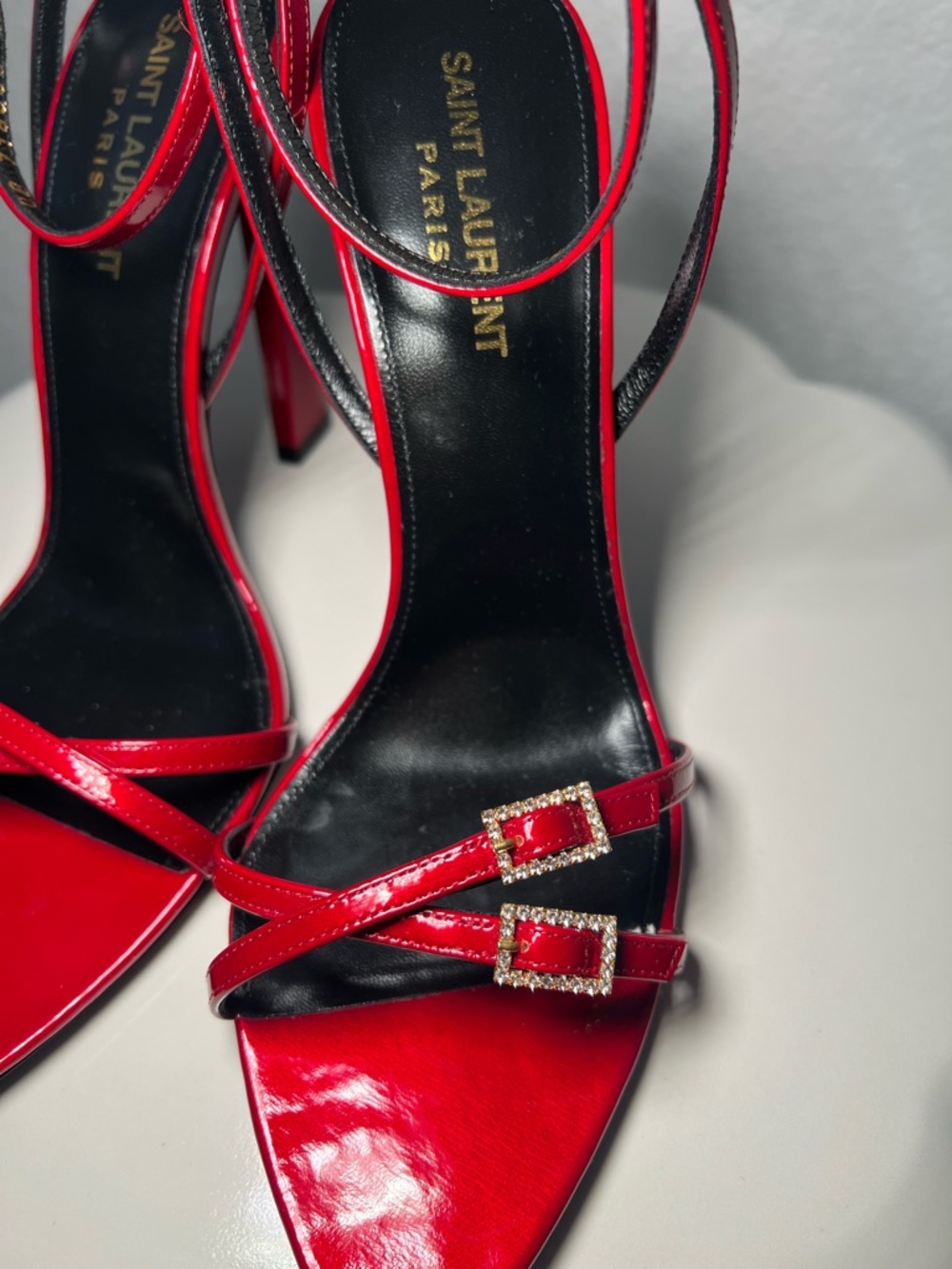Saint Laurent 110mm Nuit sandals in Tibet Ted - Picture 7 of 17